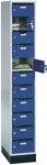 Postverteilerschrank H1950xB320xT500mm 11 Fächer lichtgrau/enzianblau C+P