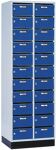 Postverteilerschrank H1950xB620xT500mm 22 Fächer lichtgrau/enzianblau C+P