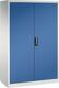Flügeltürenschrank H1950xB1200xT600mm weißaluminium/schwarzgrau 4 BD C+P