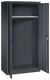 Garderobenschrank H1950xB930xT500mm schwarzgrau/ schwarzgrau C+P