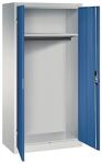 Garderobenschrank H1950xB930xT500mm lichtgrau/ blau C+P