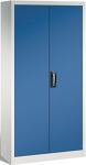 Garderobenschrank m.Hut-BD u.Kleiderstange H1950xB930xT400mm grau/blau 2 Abt.