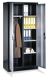 Garderobenschrank m.Hut-BD u.Kleiderstange H1950xB930xT400mm weißalu./grau 2Abt.