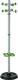 Garderobenständer silber, NW-Nr.: 9106483212 H.1780mm Gestell D.50mm, mit Schirmring grün Kunststoff-Fuß-D.420mm, m. Abtropfschale