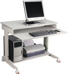 PC-Arbeitstisch stabiles, NW-Nr.: 9000483255 Stahlprofilgestell Tisch-, platte aus melaminharz- beschichteter Spanplatte, grau H1100xB900xT500mm  