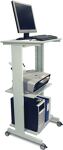 PC-Arbeitstisch stabiles, NW-Nr.: 9000483257 Stahlprofilgestell Tisch-, platte aus melaminharz- beschichteter Spanplatte, grau H1180xB600xT500mm  
