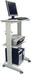PC-Arbeitstisch H1180xB600xT500mm lichtgrau fahrbar