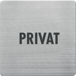 Tür-/Infoschild B90xH90mm Sichtfenster Privat Rücken VA geb.