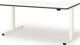 Schreibtisch levero H650-1250xB1600xT800mm signalweiß,RAL9003/weiß elektr.MAUSER