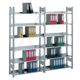 Steckregal silber H1750xB750xT300mm Büro Anbauregal 5 Stahlböden Trgf.60kg