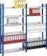 Büroregal grau H2350xB1000xT300mm Büro Anbauregal 7Stahlböd.verz.Trgf.60kg