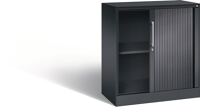 Rollladenschrank H897xB800xT435mm schwarzgrau 1Fachböden