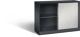 Rollladenschrank H897xB1200xT435mm schwarzgrau/ weißalu.1Fachböden