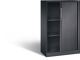 Rollladenschrank H1292xB800xT435mm schwarzgrau 2Fachböden