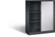 Rollladenschrank H1292xB1000xT435mm schwarzgrau/ weißalu.2Fachböden