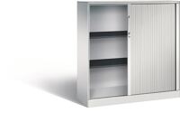 Rollladenschrank H1292xB1200xT435mm lichtgrau 2Fachböden