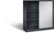 Rollladenschrank H1292xB1200xT435mm schwarzgrau/ weißalu.2Fachböden