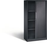 Rollladenschrank H1617xB800xT435mm schwarzgrau 3Fachböden