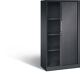 Rollladenschrank H1617xB800xT435mm schwarzgrau 3Fachböden
