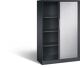 Rollladenschrank H1617xB1000xT435mm schwarzgrau/ weißalu.3Fachböden
