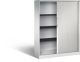 Rollladenschrank H1617xB1200xT435mm lichtgrau 3Fachböden