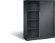 Rollladenschrank H1617xB1200xT435mm schwarzgrau 3Fachböden