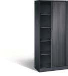 Rollladenschrank H1980xB800xT435mm schwarzgrau 4Fachböden C+P