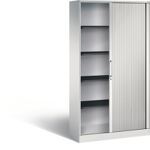 Rollladenschrank H1980xB1000xT435mm lichtgrau 4Fachböden C+P