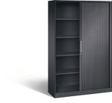 Rollladenschrank H1980xB1200xT435mm schwarzgrau 4Fachböden C+P