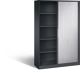 Rollladenschrank H1980xB1200xT435mm schwarzgrau/ weißalu.4Fachböden C+P