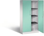 Flügeltürenschrank H1617xB1000xT435mm lichtgrau/lichtgrün 3 BD C+P