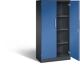 Flügeltürenschrank H1617xB800xT435mm schwarzgrau/enzianblau 3 BD C+P