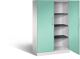 Flügeltürenschrank H1617xB800xT435mm lichtgrau/lichtgrün 3 BD C+P