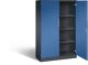 Flügeltürenschrank H1617xB1200xT435mm schwarzgrau/enzianblau 3 BD C+P