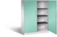 Flügeltürenschrank H1617xB1200xT435mm lichtgrau/lichtgrün 3 BD C+P