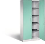 Flügeltürenschrank H1980xB1000xT435mm lichtgrau/lichtgrün 4 BD