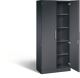 Flügeltürenschrank H1980xB1200xT435mm schwarzgrau/schwarzgrau 4 BD