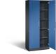 Flügeltürenschrank H1980xB800xT435mm schwarzgrau/enzianblau 4 BD