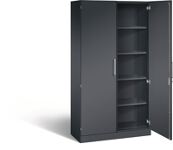 Flügeltürenschrank H1980xB1000xT435mm schwarzgrau/schwarzgrau 4 BD