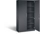 Flügeltürenschrank H1980xB1000xT435mm schwarzgrau/schwarzgrau 4 BD