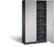 Flügeltürenschrank H1980xB800xT435mm schwarzgrau/weißalu.4 BD Schließfach