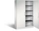 Flügeltürenschrank H1980xB1000xT435mm lichtgrau/lichtgrau 4 BD Schließfach