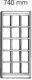 Klappenschrank 15 x A4 H740xB1910xT420mm lichtgrau