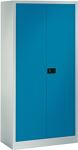 Flügeltürenschrank H1950xB1000xT400mm grau/blau 4BD 110Grad Türöffnung