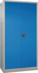 Flügeltürenschrank H1950xB1000xT500mm grau/blau 4BD 110Grad Türöffnung