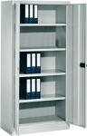 Flügeltürenschrank H1950xB1200xT500mm lichtgrau 4BD 110Grad Türöffnung