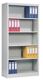 Regalschrank H1950xB930xT400mm schwarzgrau 4 Fbd.o.Türen