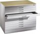 Flachablageschrank lichtgrau/lichtgrau H420xB1100xT765mm Anz.Schubl.5