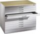 Zeichnungsschrank weißaluminium/weißaluminium H760xB1350xT960mm Anz.Schubl.10