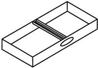 Hängerahmen DIN A4 quer m.Auszugssperre f.Rolladenschrank 1200mm